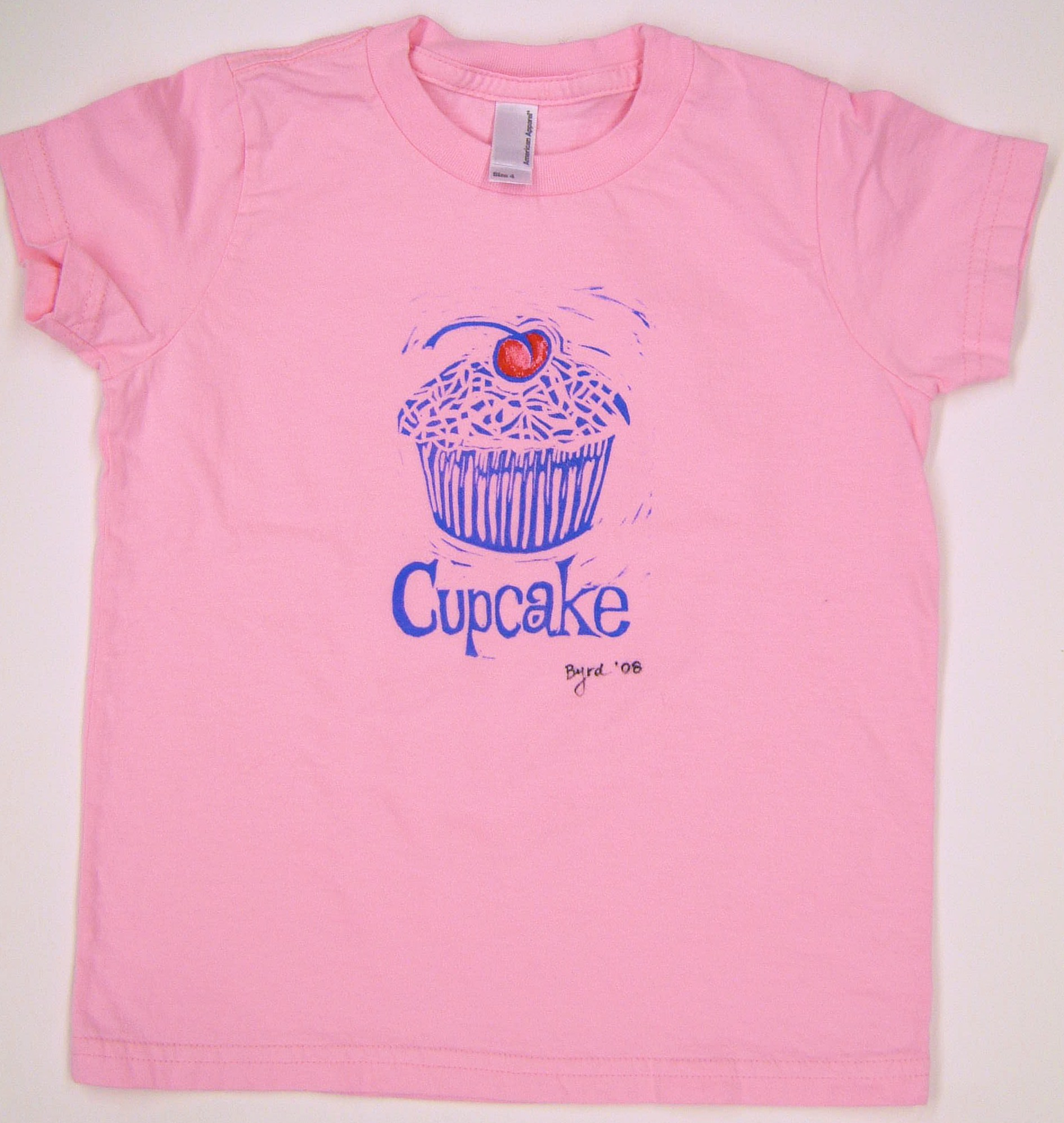 20Byrd-Cupcake-Linocut-handprinted-on-shirt
