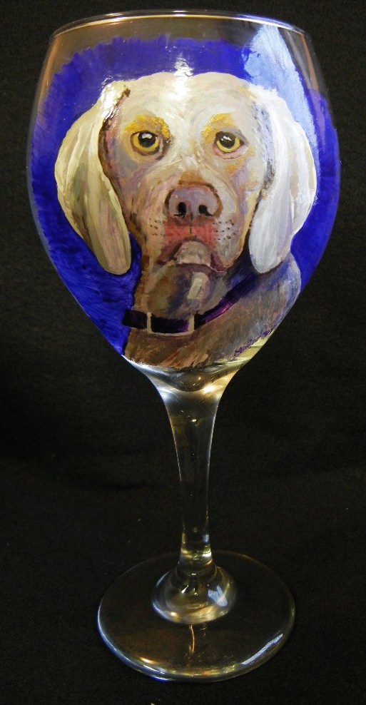weimaraner-portrait-wine-glass